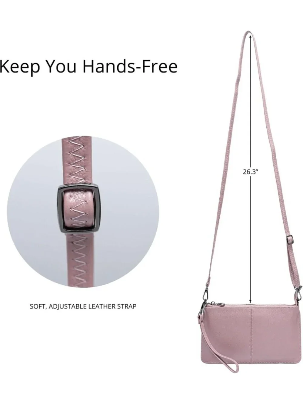 Stylish Genuine Leather Wristlet Clutch Wallets for Women - Small Evening